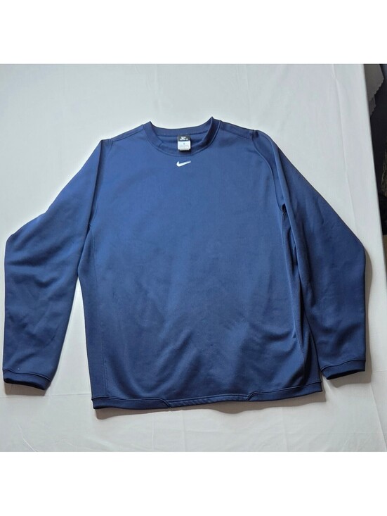 Nike Other - Vintage 2001 Nike Center Swoosh Crewneck XL - Ribbed Navy